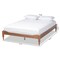 Baxton Studio Laure Ash Walnut Finished Wood Full Size Platform Bed Frame 161-10208 - alternate 6